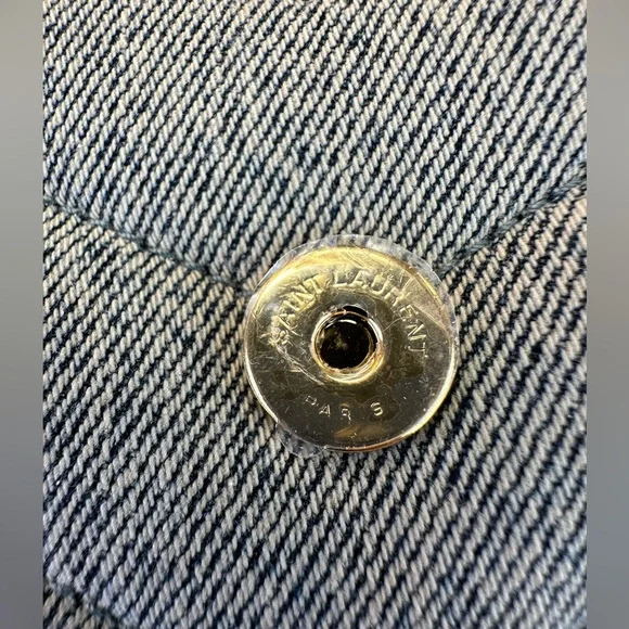 Saint Laurent Loulou Puffer Y Quilted Toy Blue Denim NWT Crossbody Italy COA - Picture 17 of 17